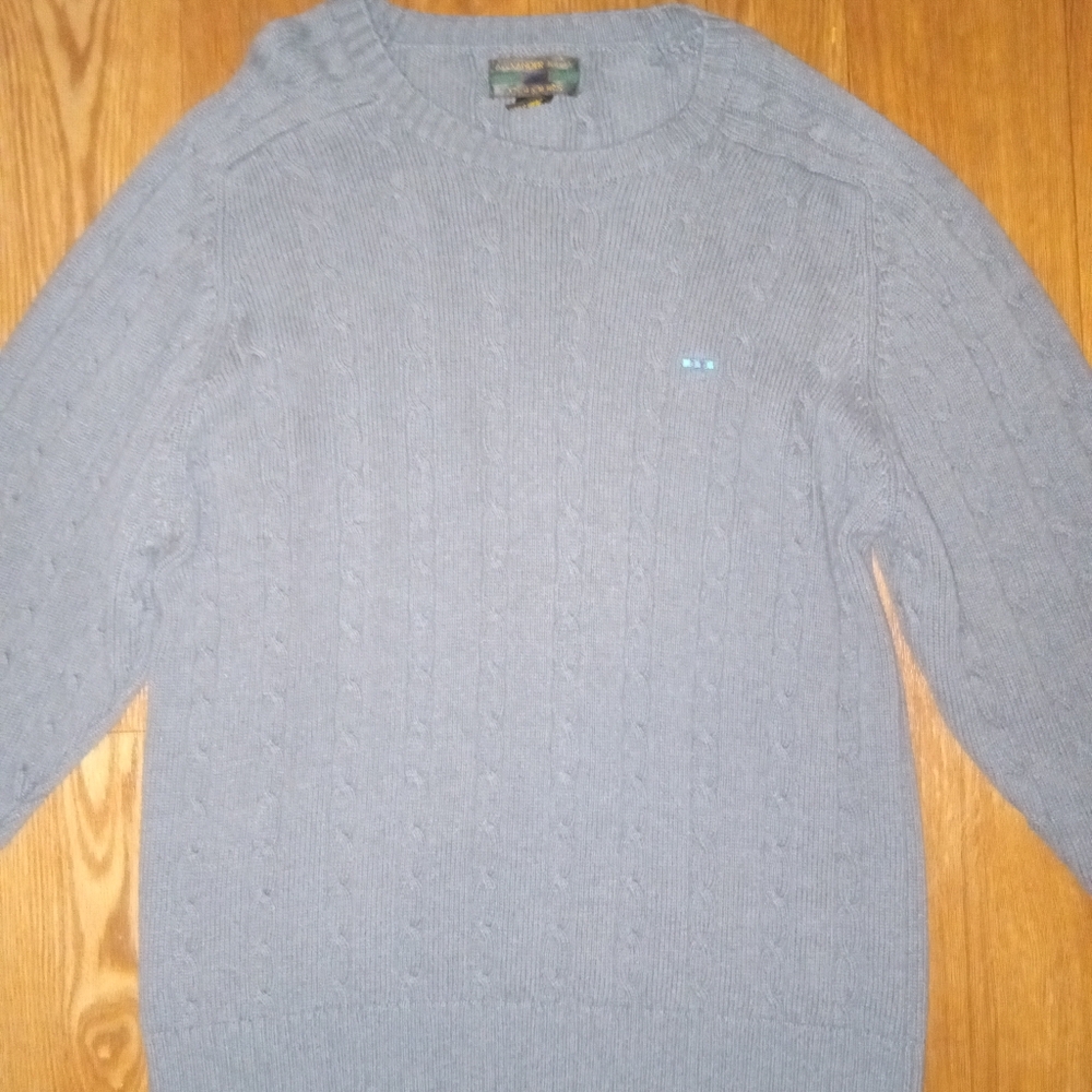 Vintage Alexander Julian Colours Fisherman Knit Sweater Gray Men  Large Cotton